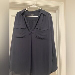 Ann Taylor Navy XL Tunic Style Blouse